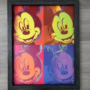 * DISNEY Comic Comicwalls MICKEY MOUSE Framed Colorful Art Print Picture 16x20 *